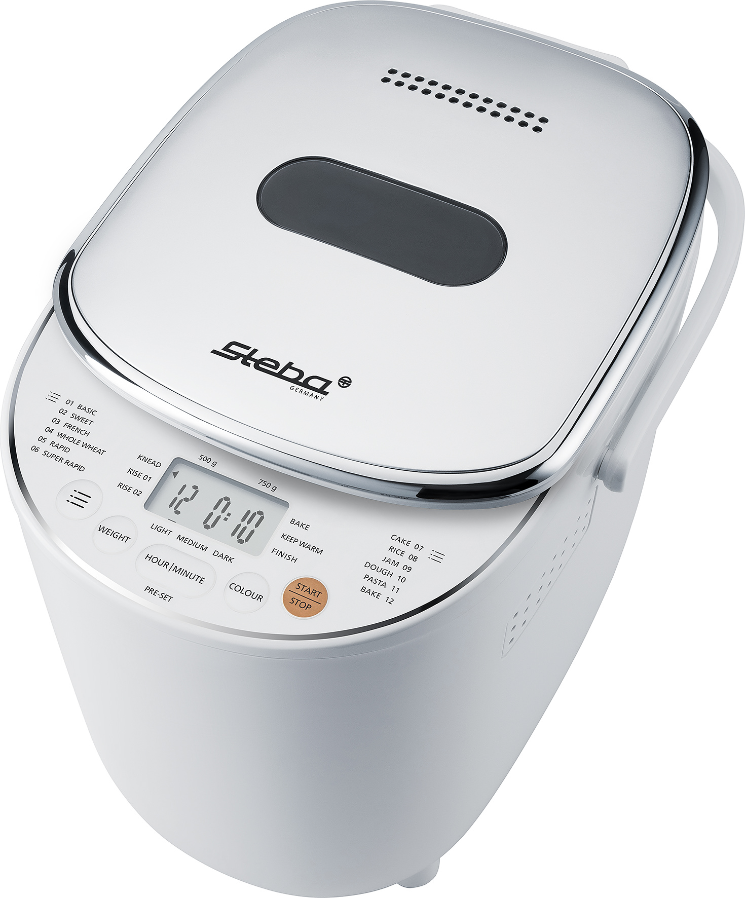 Steba Bagemaskine, 12 programmer, 500 / 750 g brød